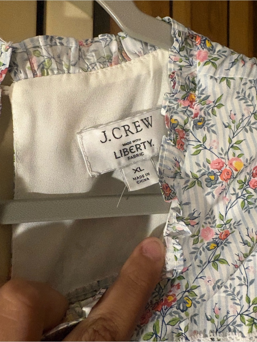 J. Crew Girls' Floral Ruffle Sundress - Pink and White - Picture 2 of 3